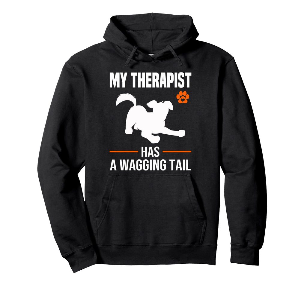 Funny Therapy Service Dog Hoodie - Casual Everyday Wear Men Women - T-Shirt, Sweatshirt, Hoodie