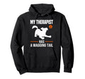 Funny Therapy Service Dog Hoodie - Casual Everyday Wear Men Women - T-Shirt, Sweatshirt, Hoodie