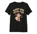 Sleepy Social Club Cozy Aesthetic T-Shirt - Fun Novelty Design for Adults - T-Shirt, Sweatshirt, Hoodie