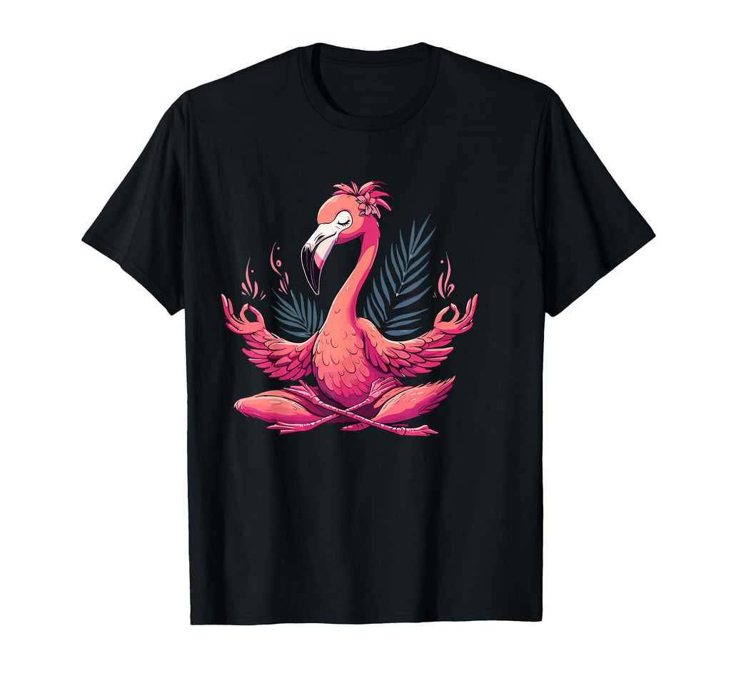 Meditation Flamingo Yoga Pose Relaxing T-Shirt - Graphic Print Unisex - T-Shirt, Sweatshirt, Hoodie