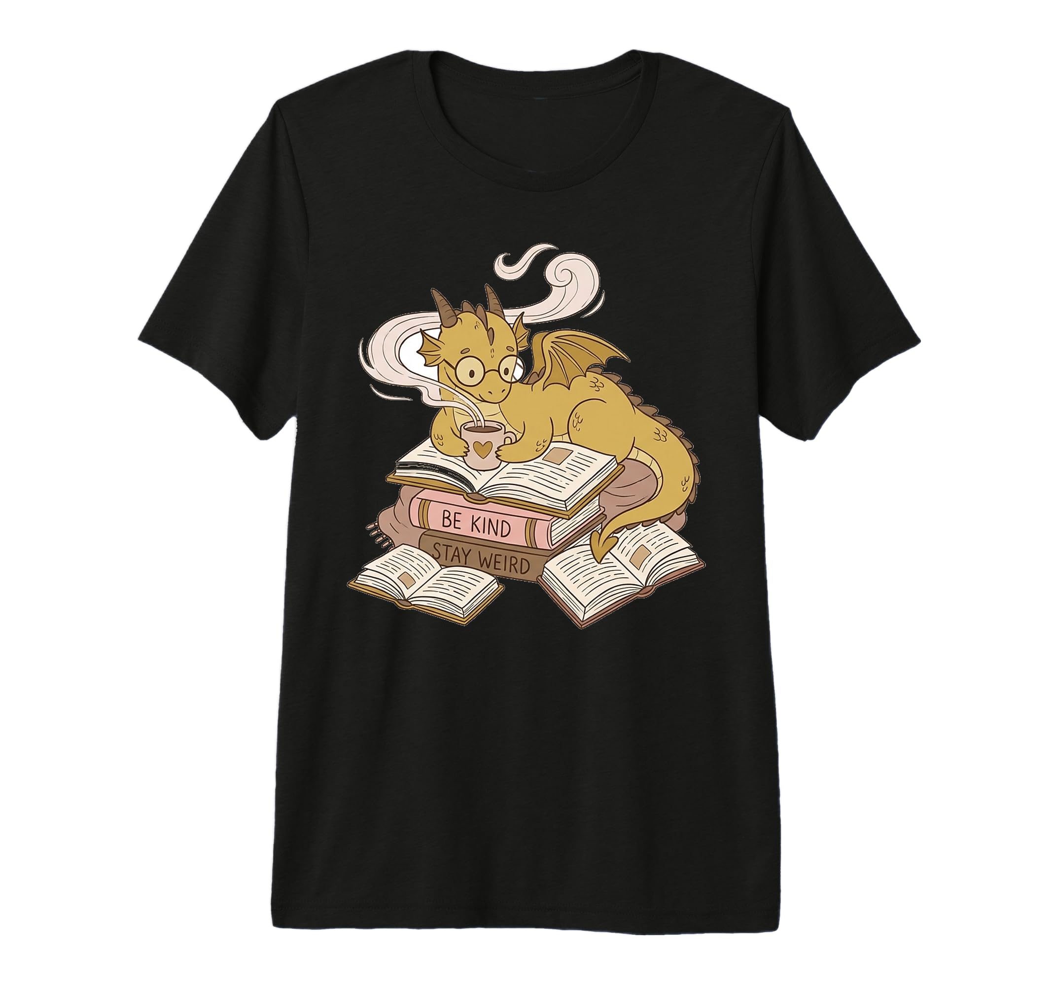 Be Kind Stay Weird Read Books Dragon T-Shirt - Streetwear Style for Adults - T-Shirt, Sweatshirt, Hoodie