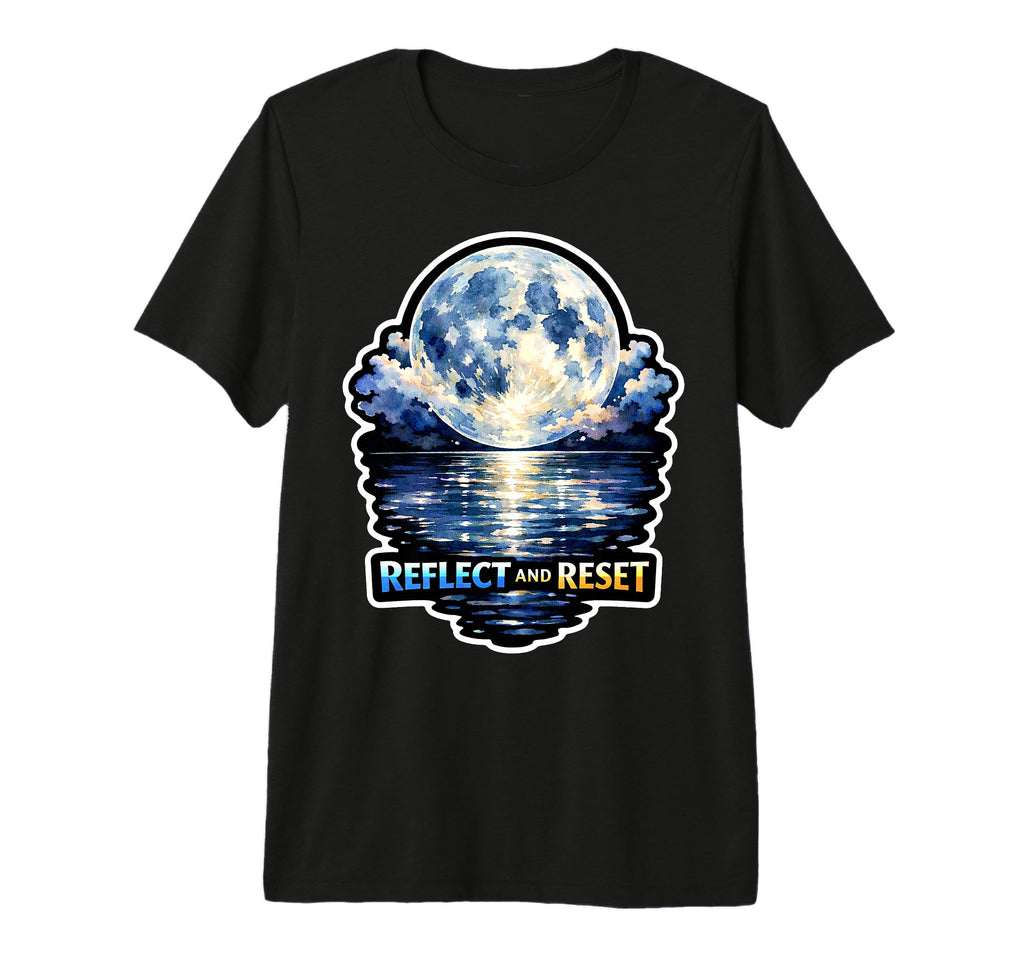 Moon Meditation Lunar Mindfulness T-Shirt - Fun Novelty Design for Adults - T-Shirt, Sweatshirt, Hoodie