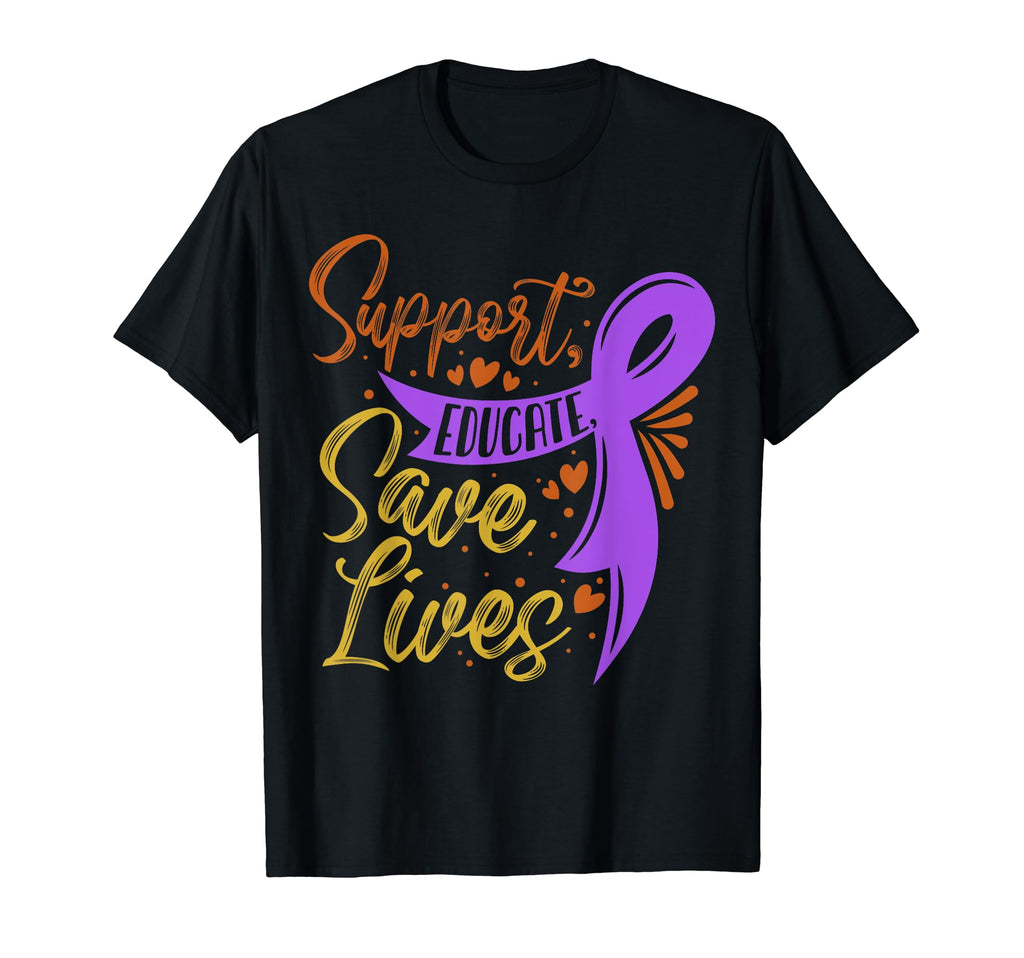 Support Educate Save Lives Suicide T-Shirt - Aesthetic Graphic Unisex - T-Shirt, Sweatshirt, Hoodie