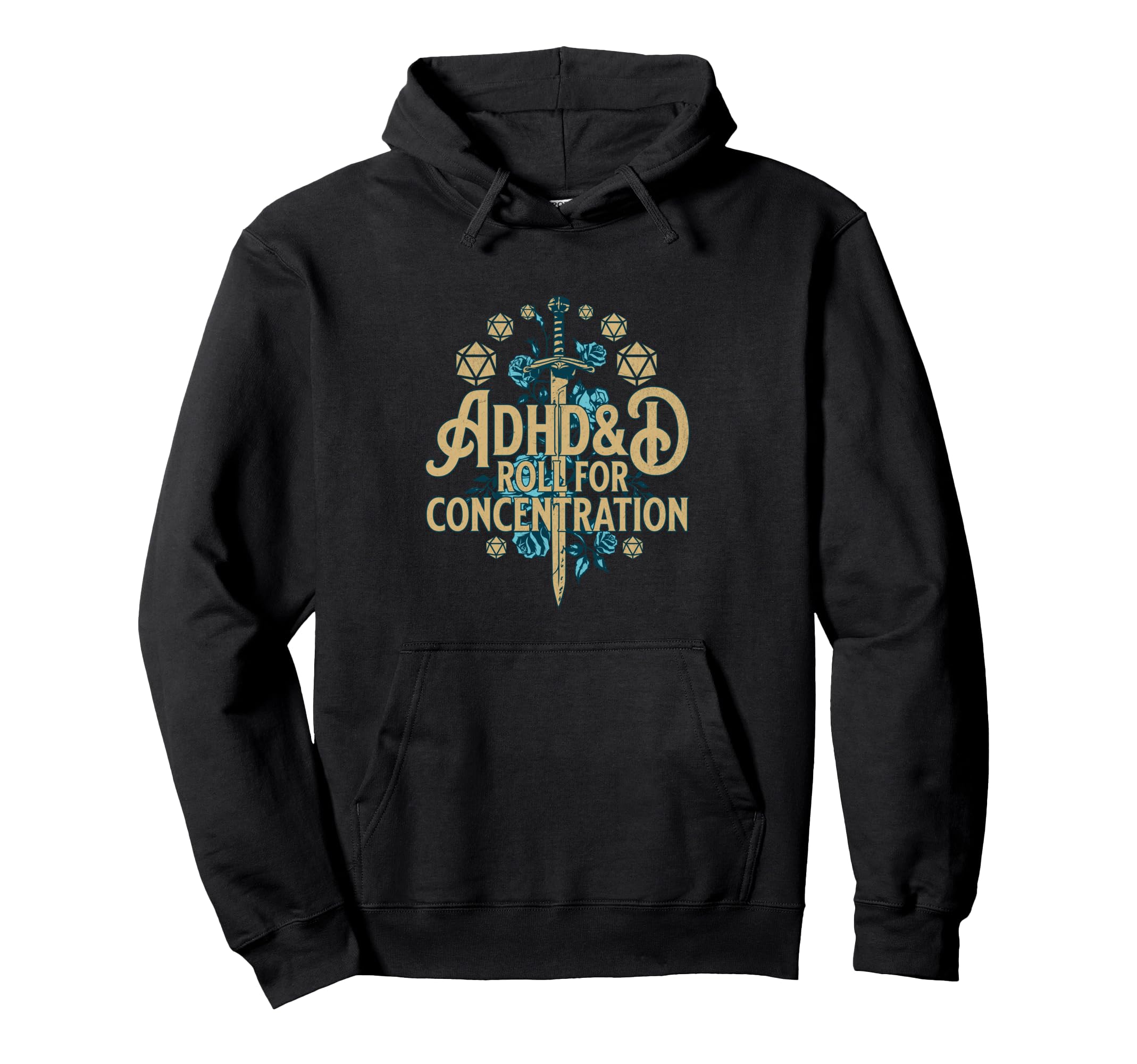 Adhd D Roll Concentration Hoodie - Trendy Graphic Men Women - T-Shirt, Sweatshirt, Hoodie