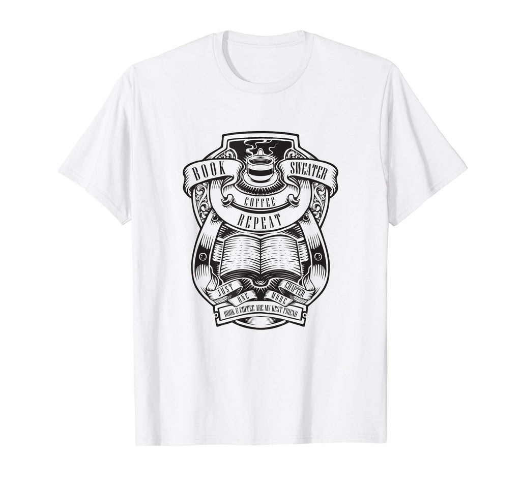Book And Coffee Lover T-Shirt - Custom Art Print for Adults - T-Shirt, Sweatshirt, Hoodie