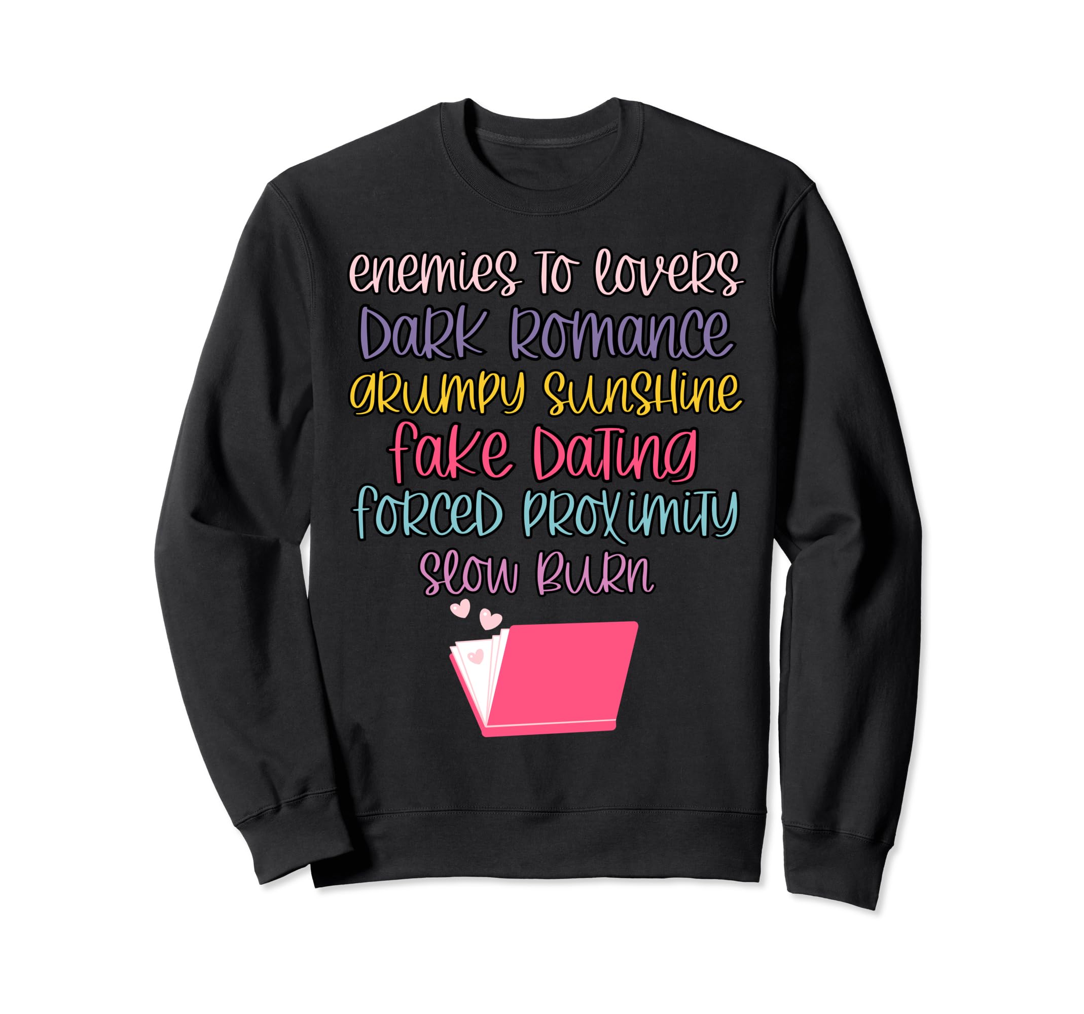 Bibliophile Romance Book Genre Sweatshirt - Custom Art Print Unisex - T-Shirt, Sweatshirt, Hoodie