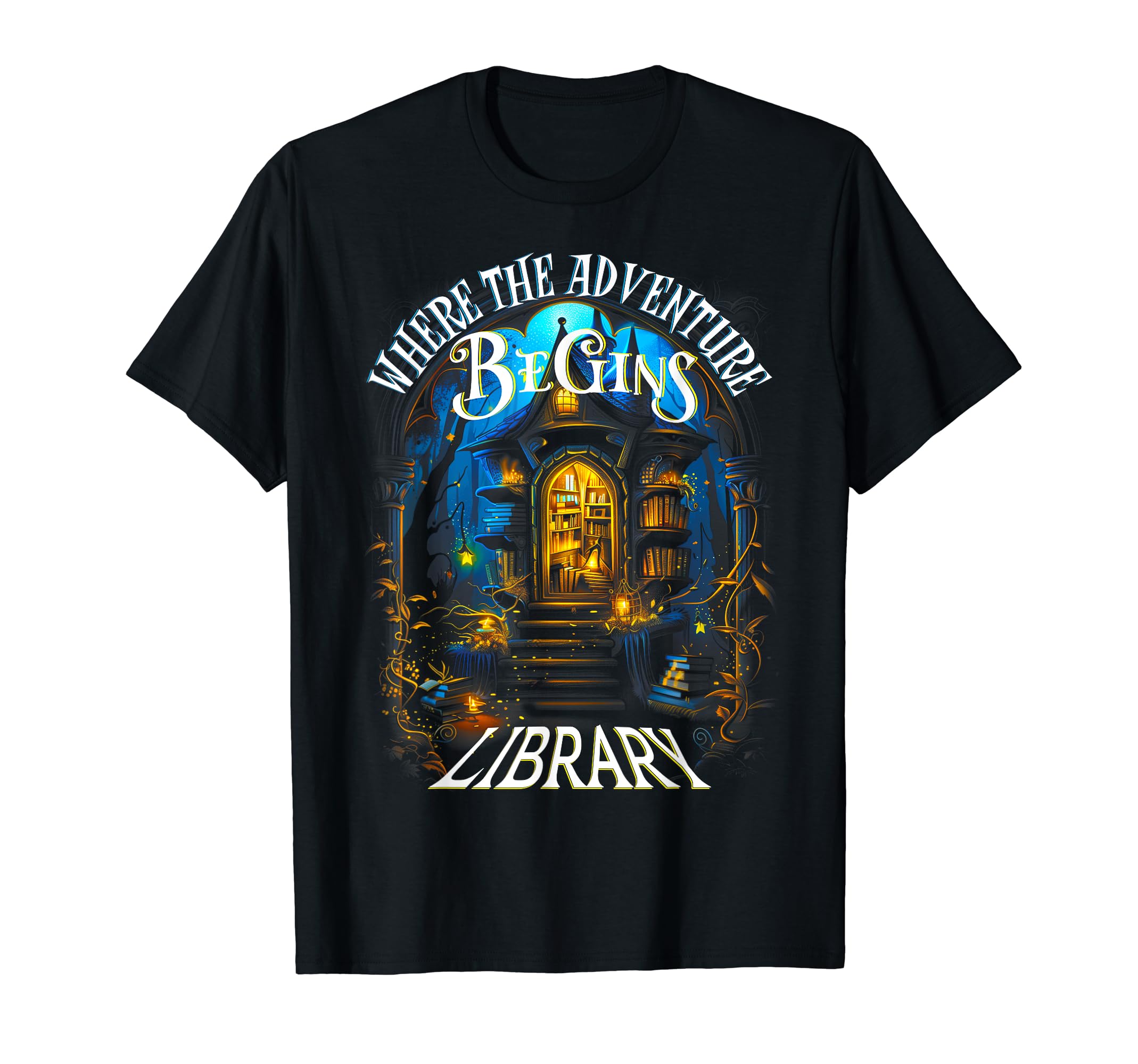 Library Where Adventure Begins Book T-Shirt - Aesthetic Graphic Men Women - T-Shirt, Sweatshirt, Hoodie