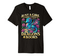 Just Who Loves Dragons And Books Dragon T-Shirt - Trendy Graphic Unisex - T-Shirt, Sweatshirt, Hoodie