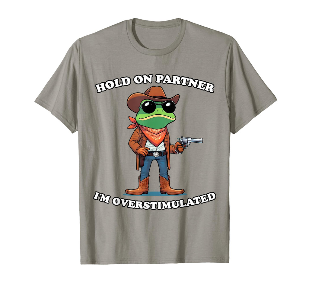 Western Frog Cowboy Hold Partner Im T-Shirt - Trendy Graphic Unisex - T-Shirt, Sweatshirt, Hoodie
