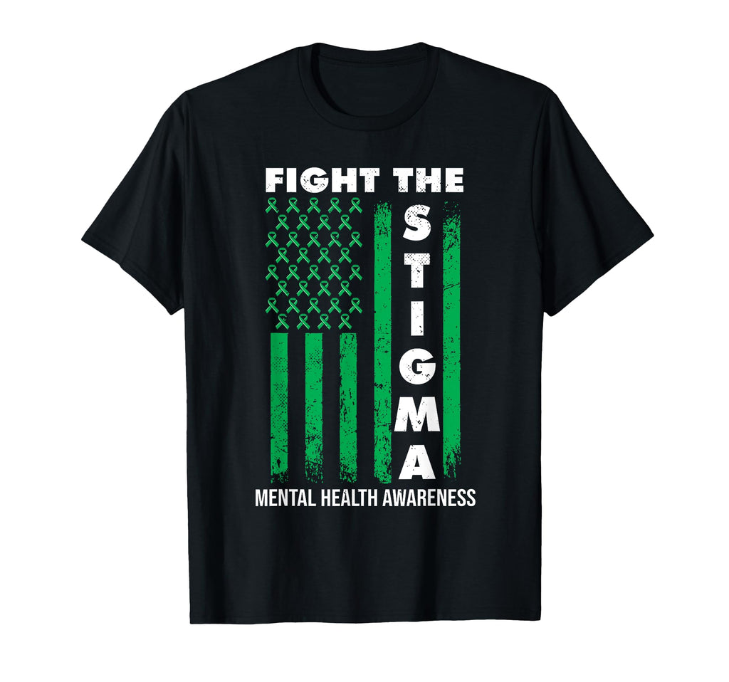 Fight Stigma Mental Health Awareness T-Shirt - Aesthetic Graphic Men Women - T-Shirt, Sweatshirt, Hoodie