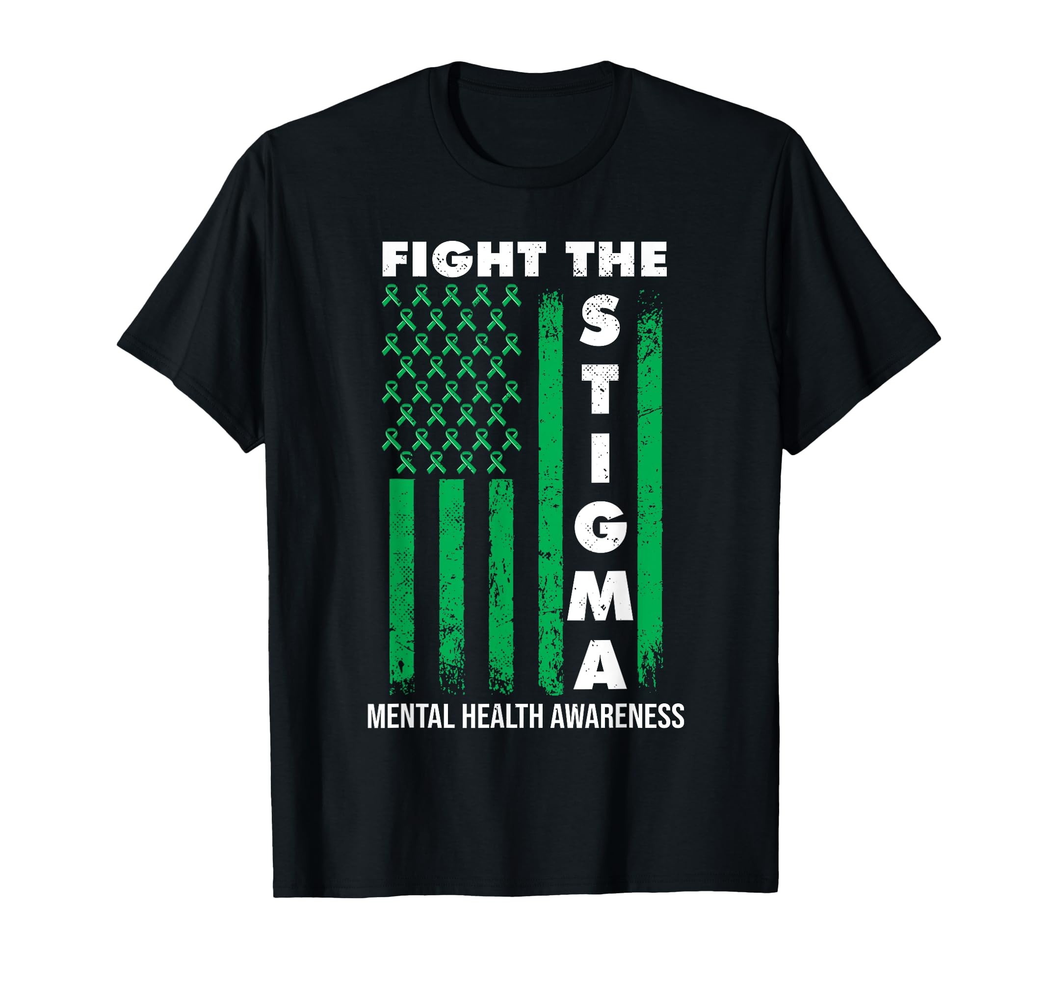 Fight Stigma Mental Health Awareness T-Shirt - Aesthetic Graphic Men Women - T-Shirt, Sweatshirt, Hoodie