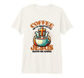Coffee Gets Me Started Jesus Keeps T-Shirt - Aesthetic Graphic Men Women - T-Shirt, Sweatshirt, Hoodie