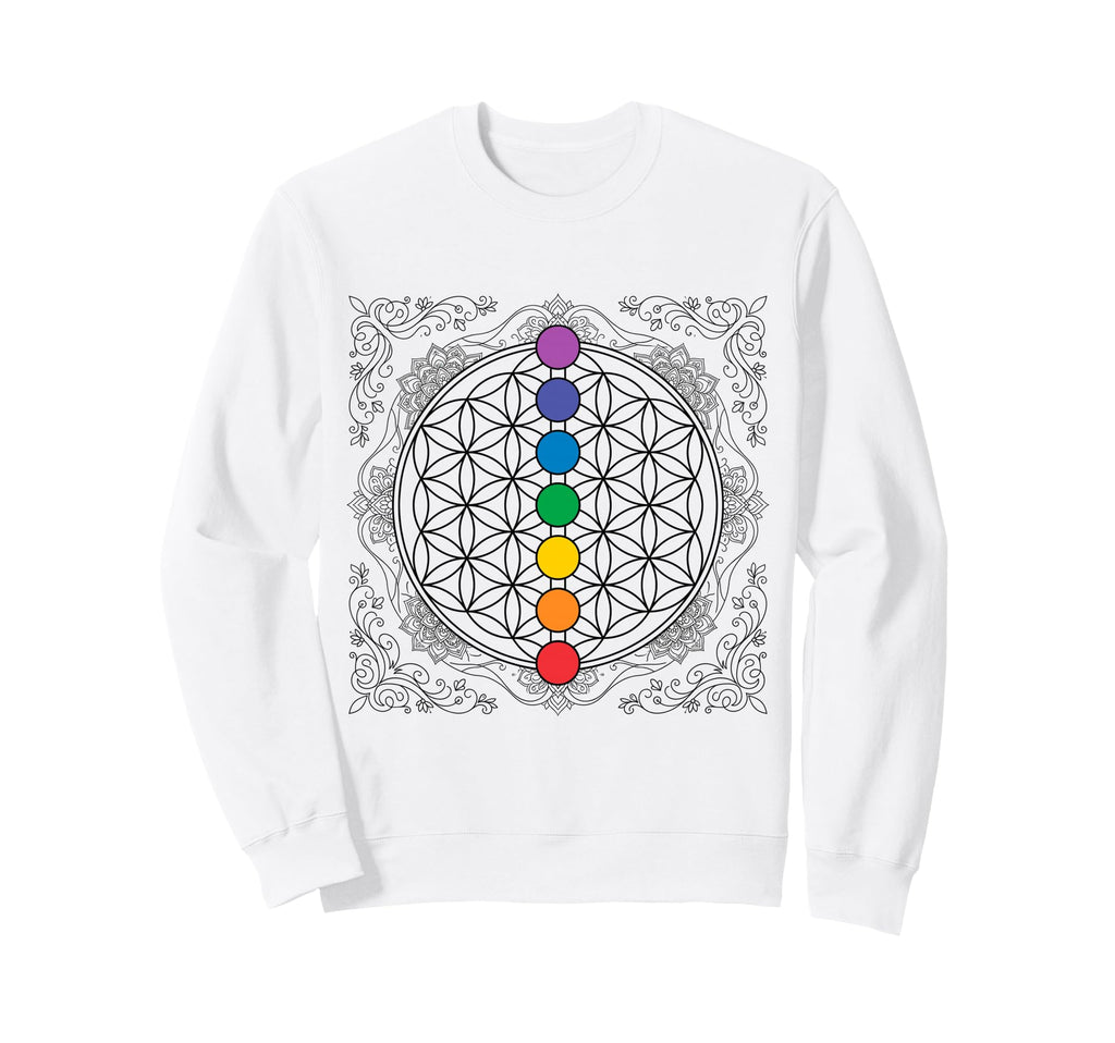 Chakras Mandala Yoga Meditation Sweatshirt - Fun Novelty Design Unisex - T-Shirt, Sweatshirt, Hoodie