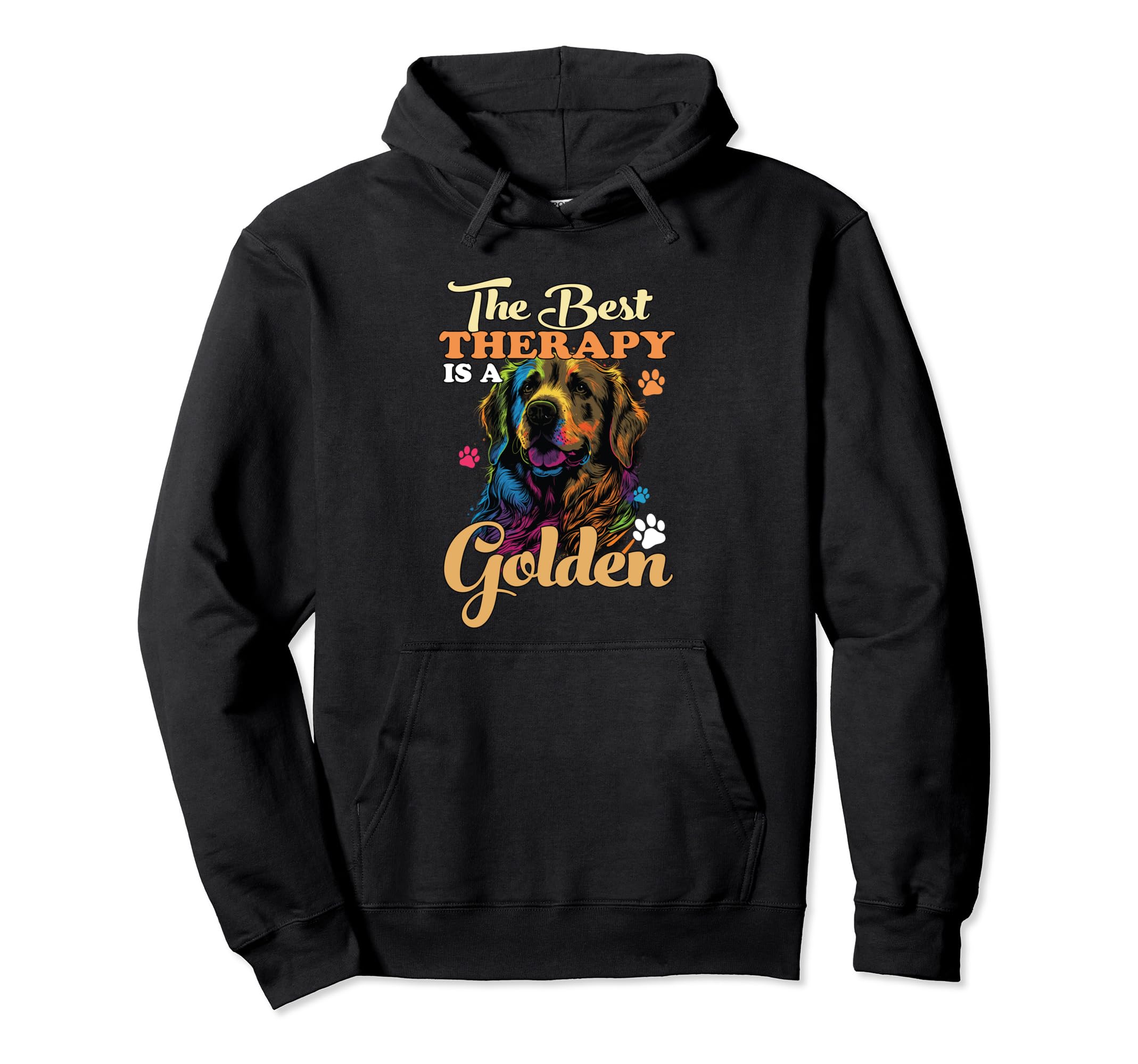 Best Therapy Is Golden Retriever Owner Hoodie - Minimalist Print Men Women - T-Shirt, Sweatshirt, Hoodie