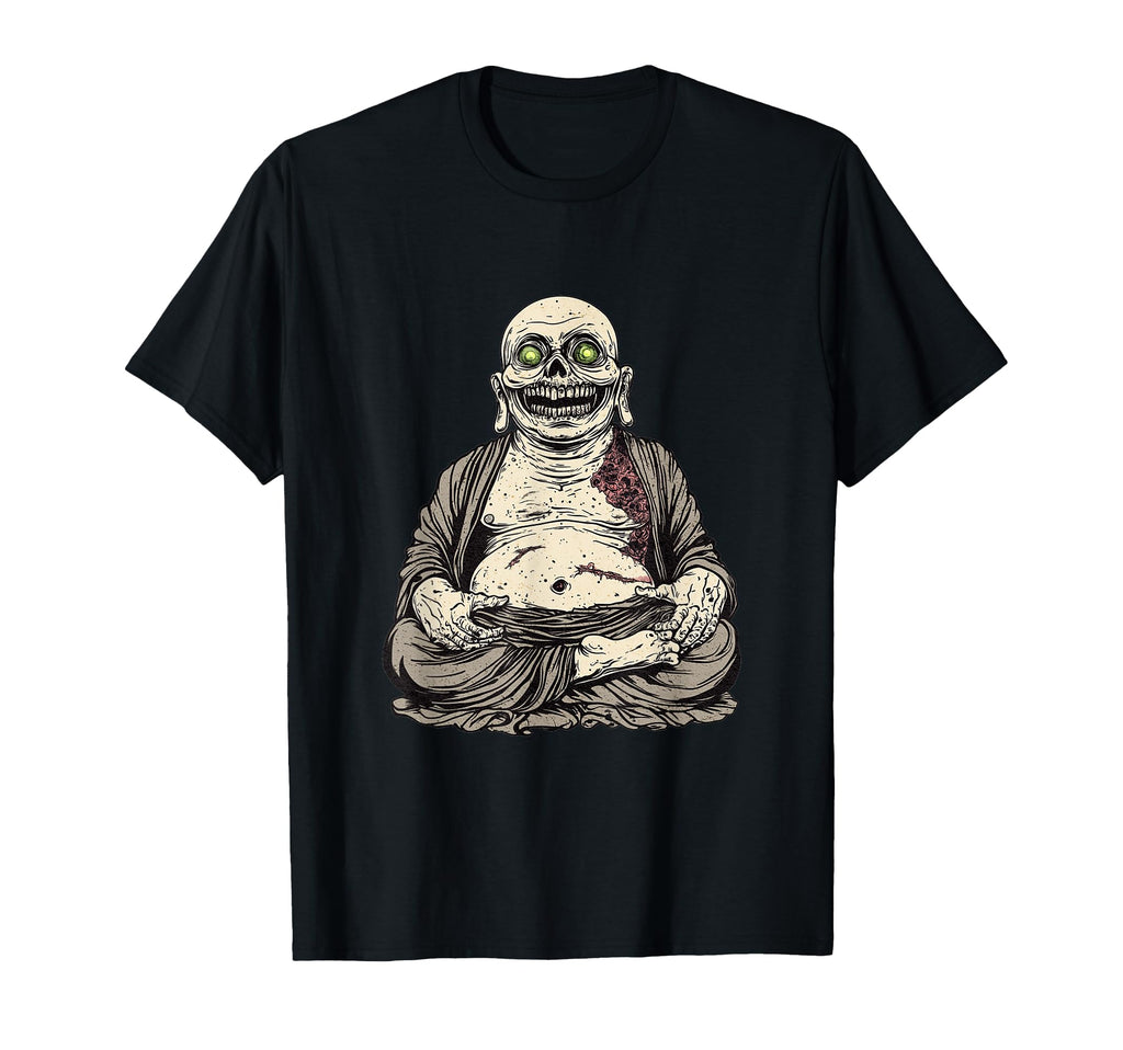 Zombie Buddha Meditation Satori Zen T-Shirt - Minimalist Print Men Women - T-Shirt, Sweatshirt, Hoodie