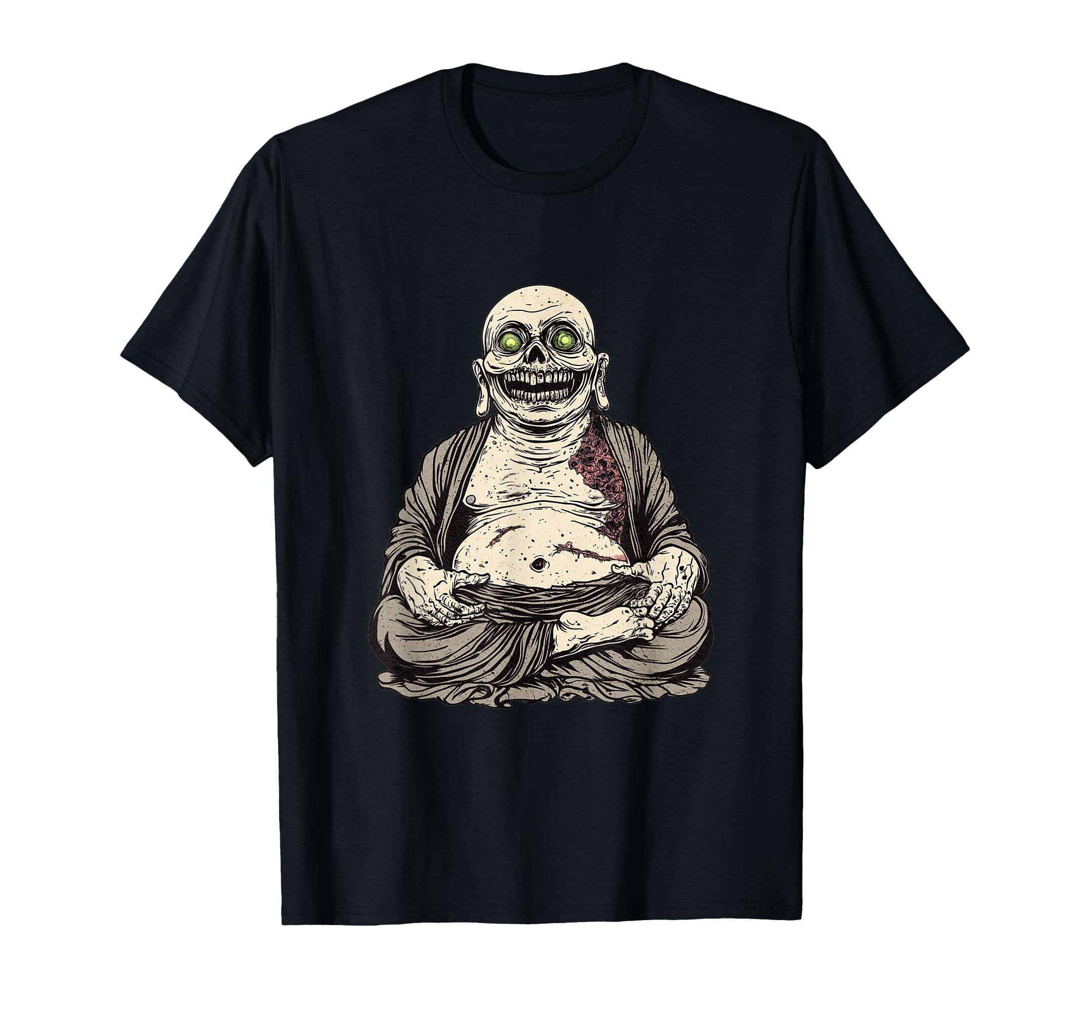 Zombie Buddha Meditation Satori Zen T-Shirt - Minimalist Print Men Women - T-Shirt, Sweatshirt, Hoodie