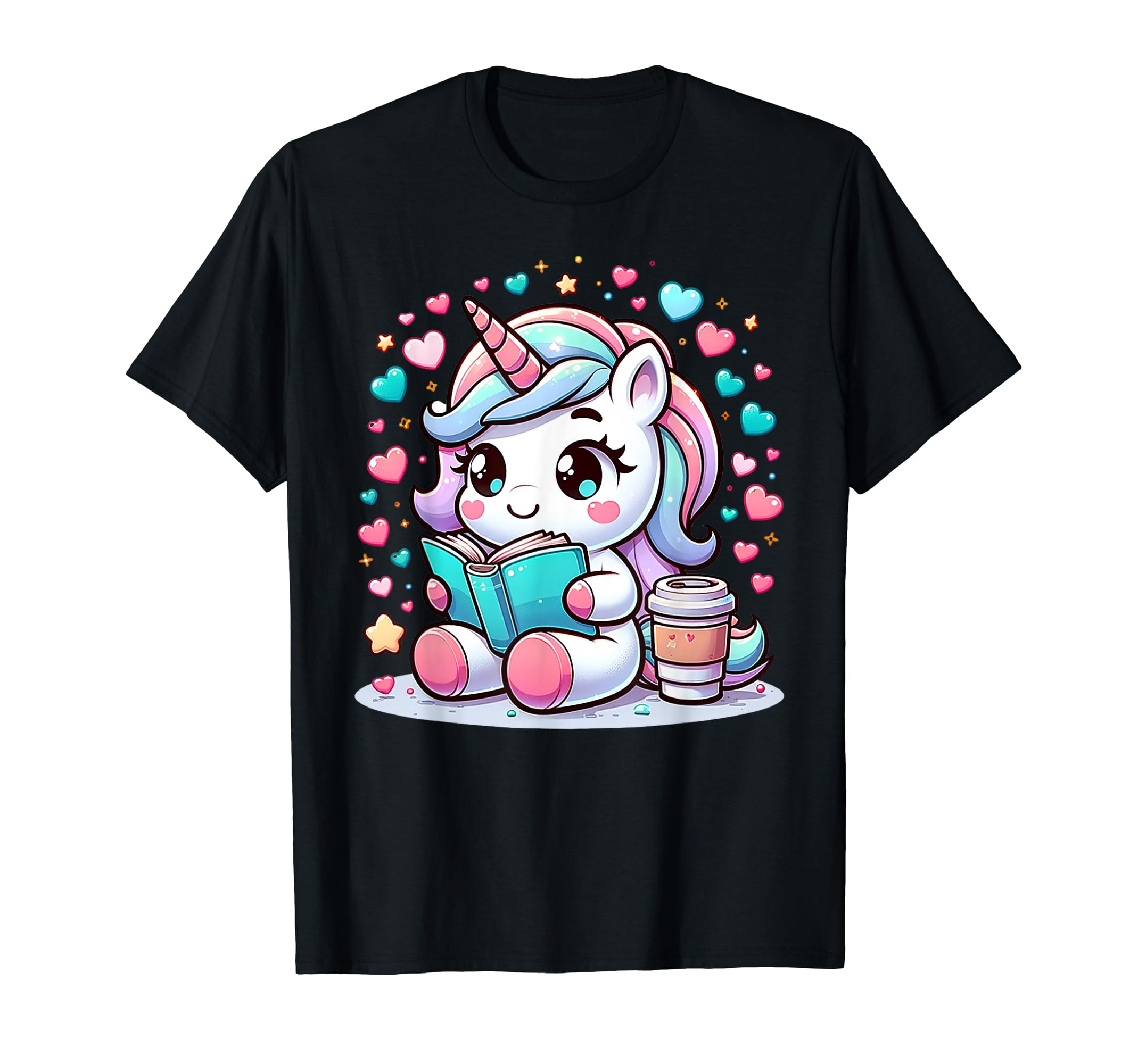 Funny Anime Kawaii Rainbow Unicorn T-Shirt - Fun Novelty Design for Adults - T-Shirt, Sweatshirt, Hoodie
