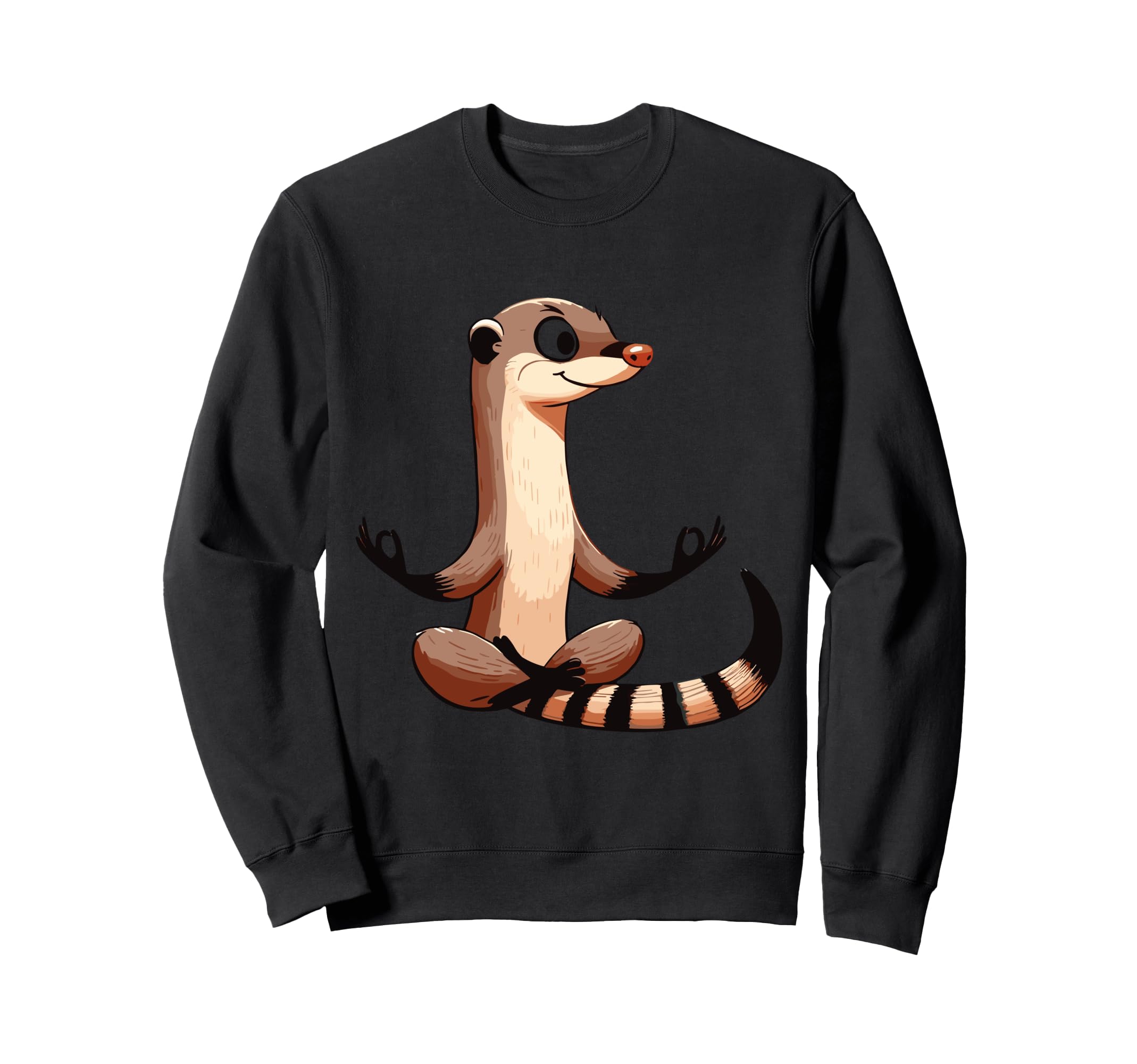 Meditation Mongoose Yoga Pose Sweatshirt - Minimalist Print Men Women - T-Shirt, Sweatshirt, Hoodie