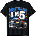 5th Birthday Police Car Police Officer 5 Year Old Boy Gifts T-Shirt Unisex T-shirt, Sweatshirt, Hoodie, Long Sleeve Tee - T-Shirt, Sweatshirt, Hoodie
