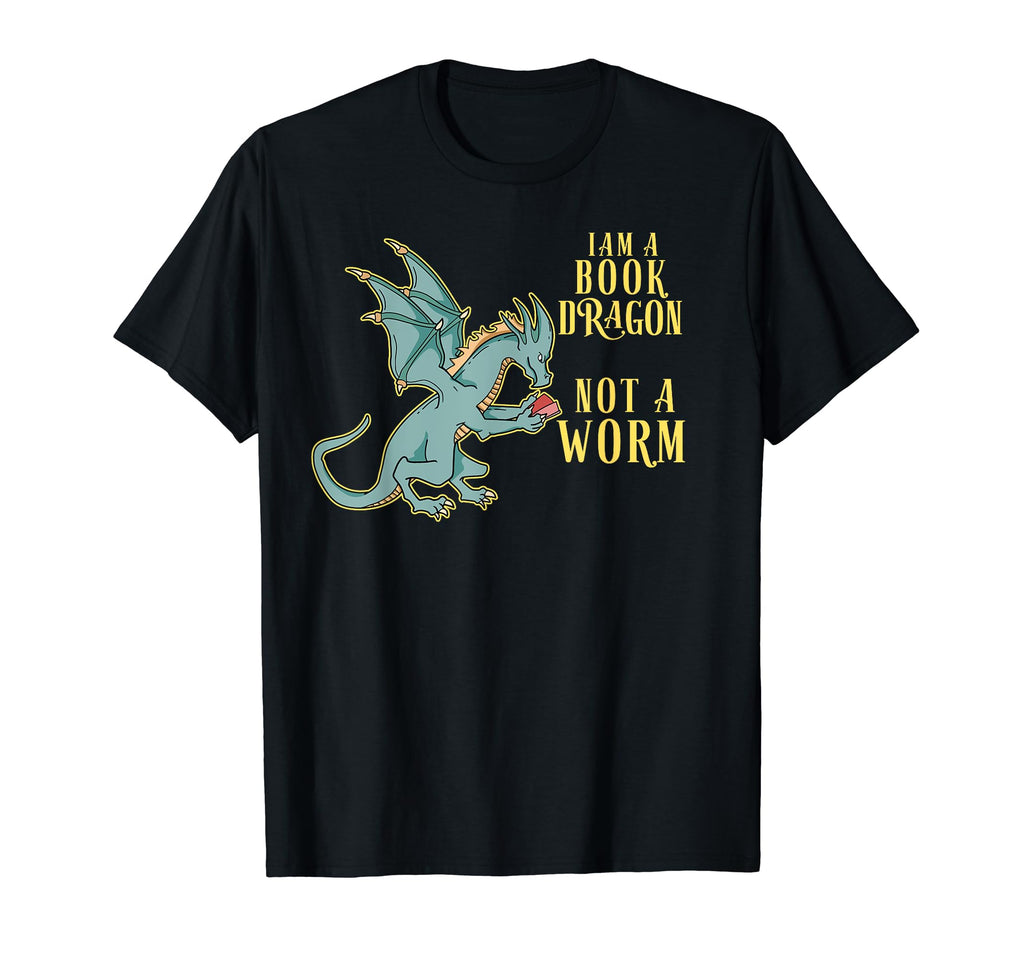 I Am Book Dragon Not Worm Funny T-Shirt - Aesthetic Graphic for Adults - T-Shirt, Sweatshirt, Hoodie