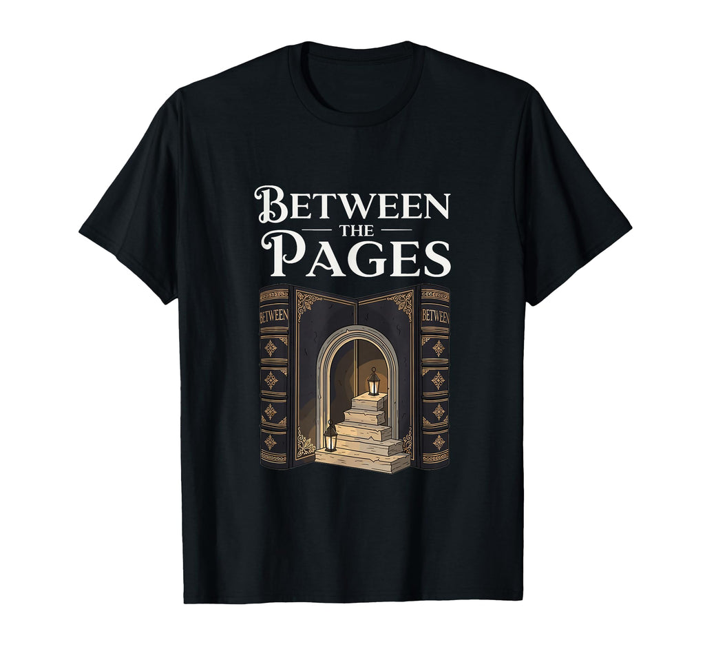 Between Pages Book Nook Reading T-Shirt - Minimalist Print for Adults - T-Shirt, Sweatshirt, Hoodie
