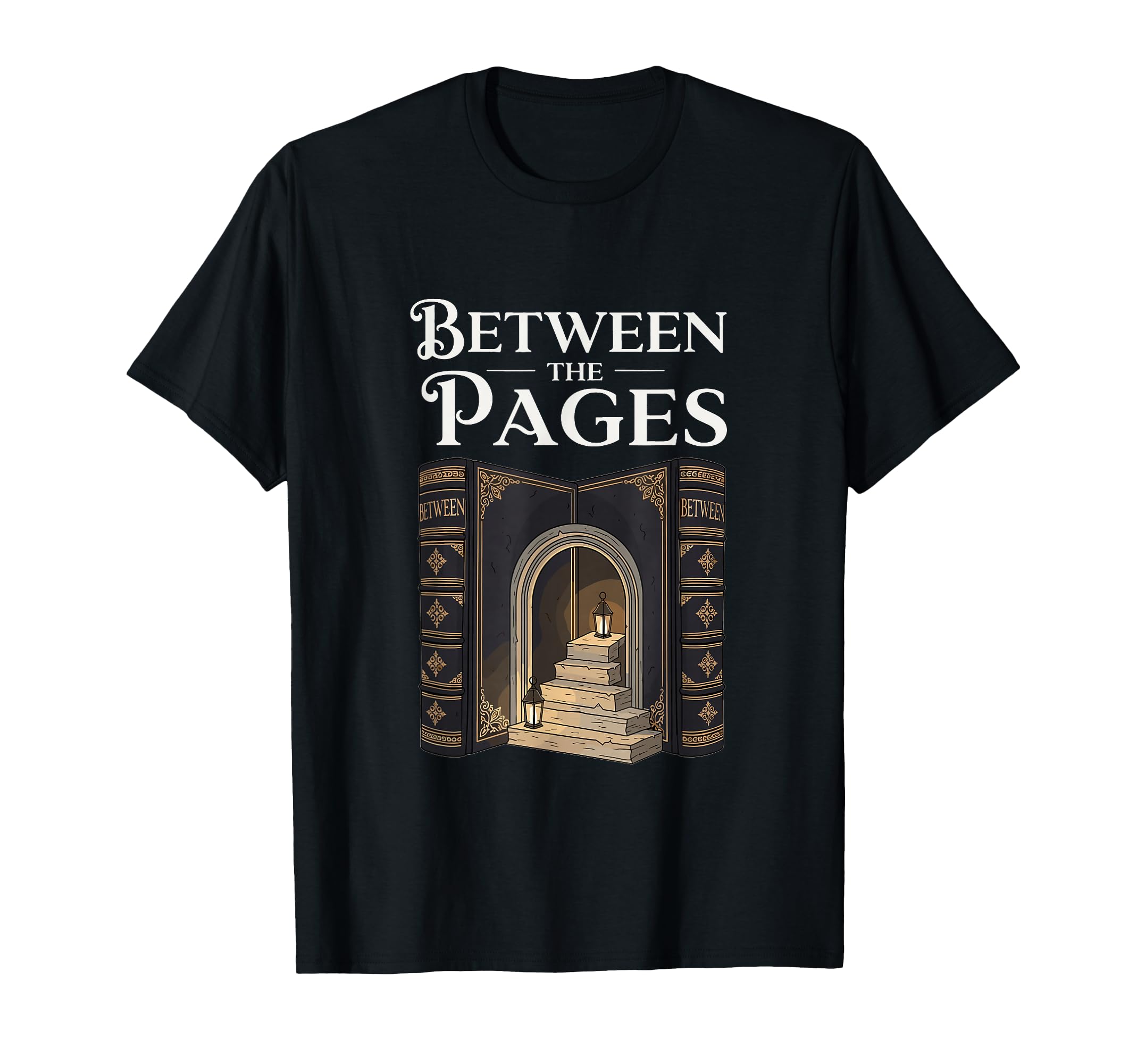 Between Pages Book Nook Reading T-Shirt - Minimalist Print for Adults - T-Shirt, Sweatshirt, Hoodie
