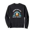 Camping And Dogs Are My Therapy Sweatshirt - Fun Novelty Design Men Women - T-Shirt, Sweatshirt, Hoodie