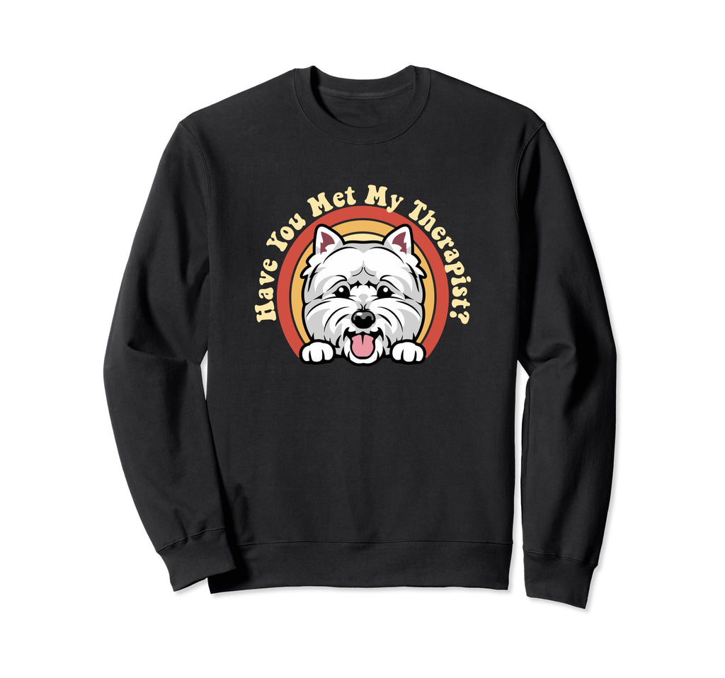 Emotional Support Therapy Dog West Sweatshirt - Novelty Apparel Unisex - T-Shirt, Sweatshirt, Hoodie