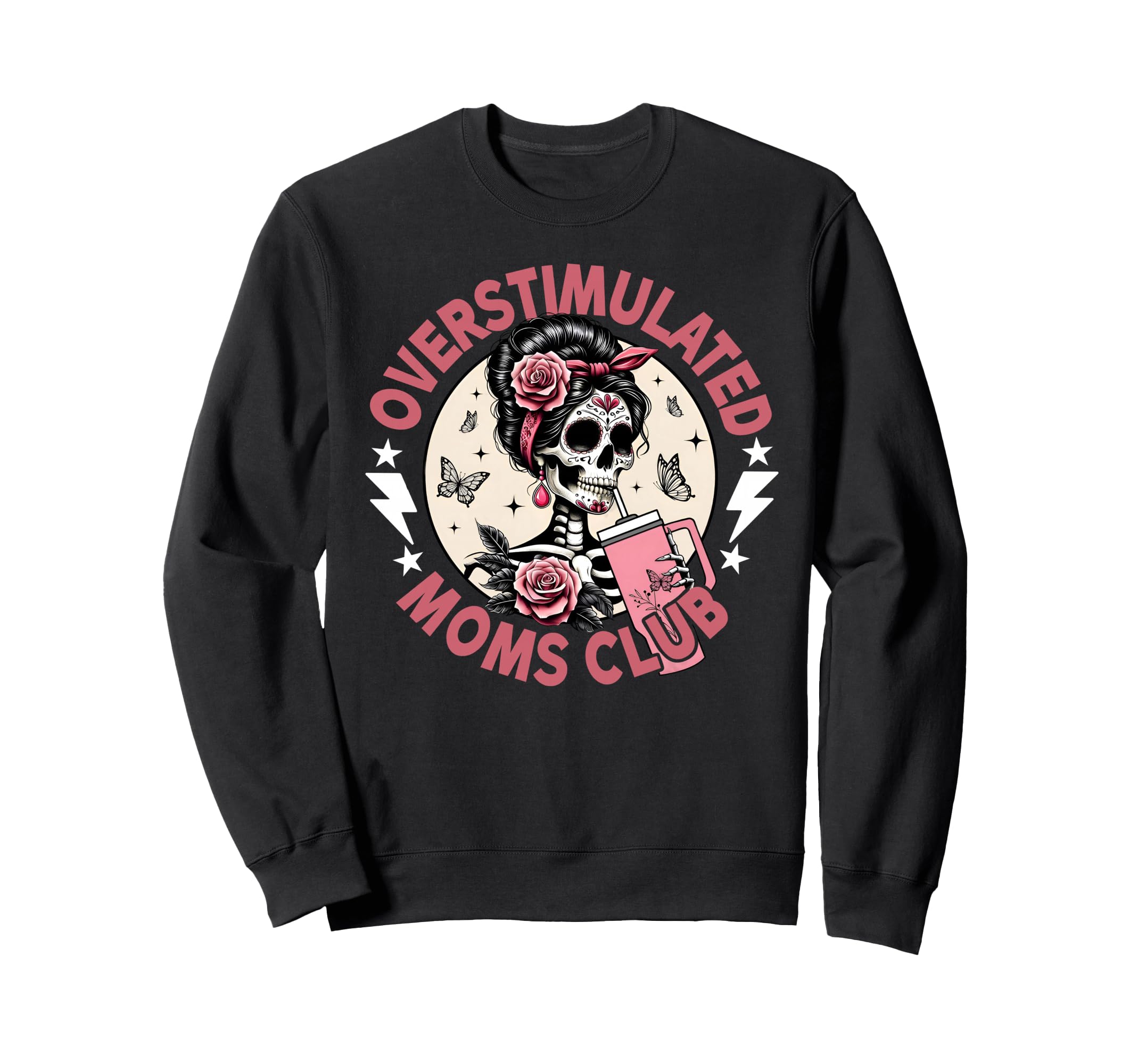 Overstimulated Moms Club Funny Sweatshirt - Custom Art Print for Adults - T-Shirt, Sweatshirt, Hoodie