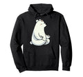 Meditation Polar Bear Yoga Pose Hoodie - Fun Novelty Design Men Women - T-Shirt, Sweatshirt, Hoodie