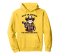 Hold Partner Im Overstimulated Funny Hoodie - Custom Art Print Men Women - T-Shirt, Sweatshirt, Hoodie