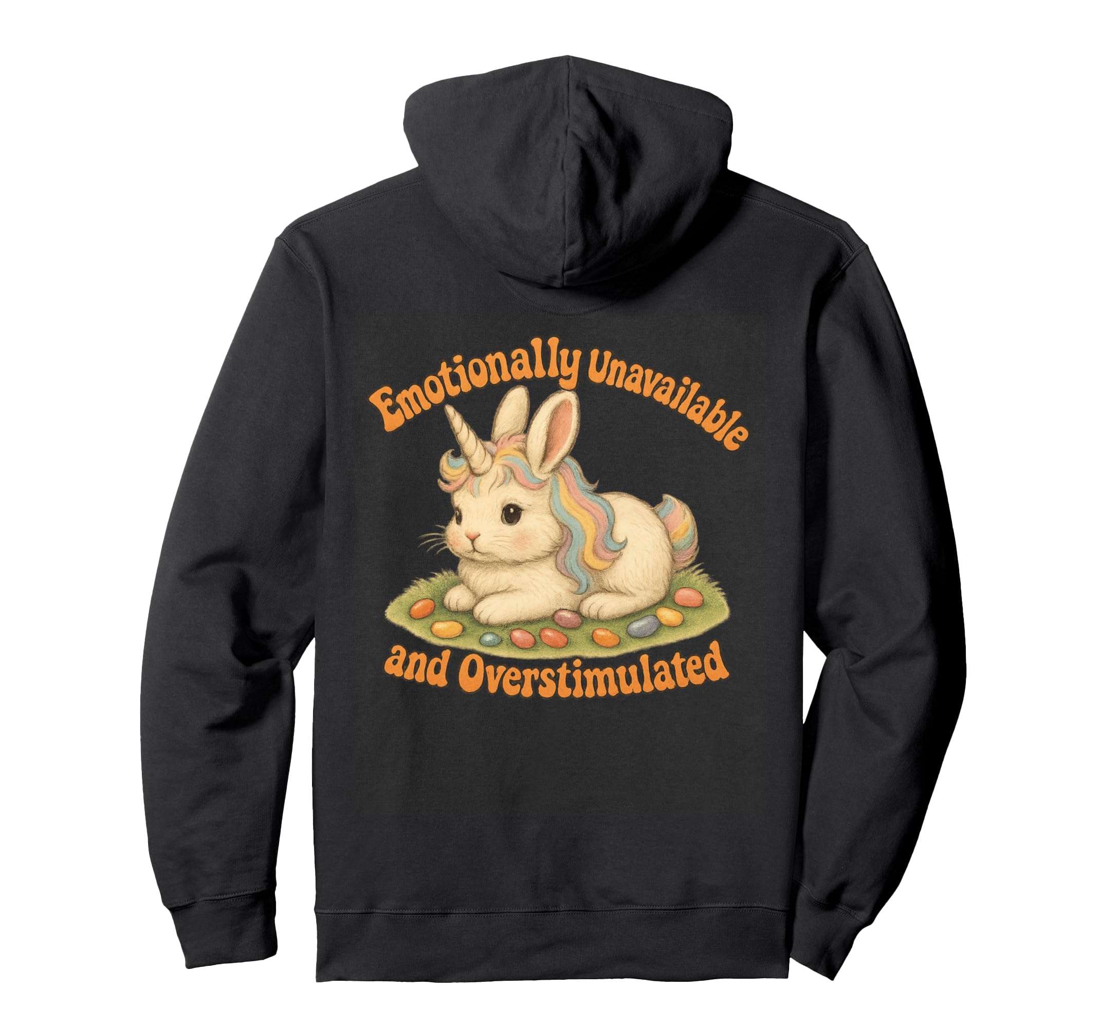 Emotionally Aloof Overstimulated Hoodie - Aesthetic Graphic for Adults - T-Shirt, Sweatshirt, Hoodie