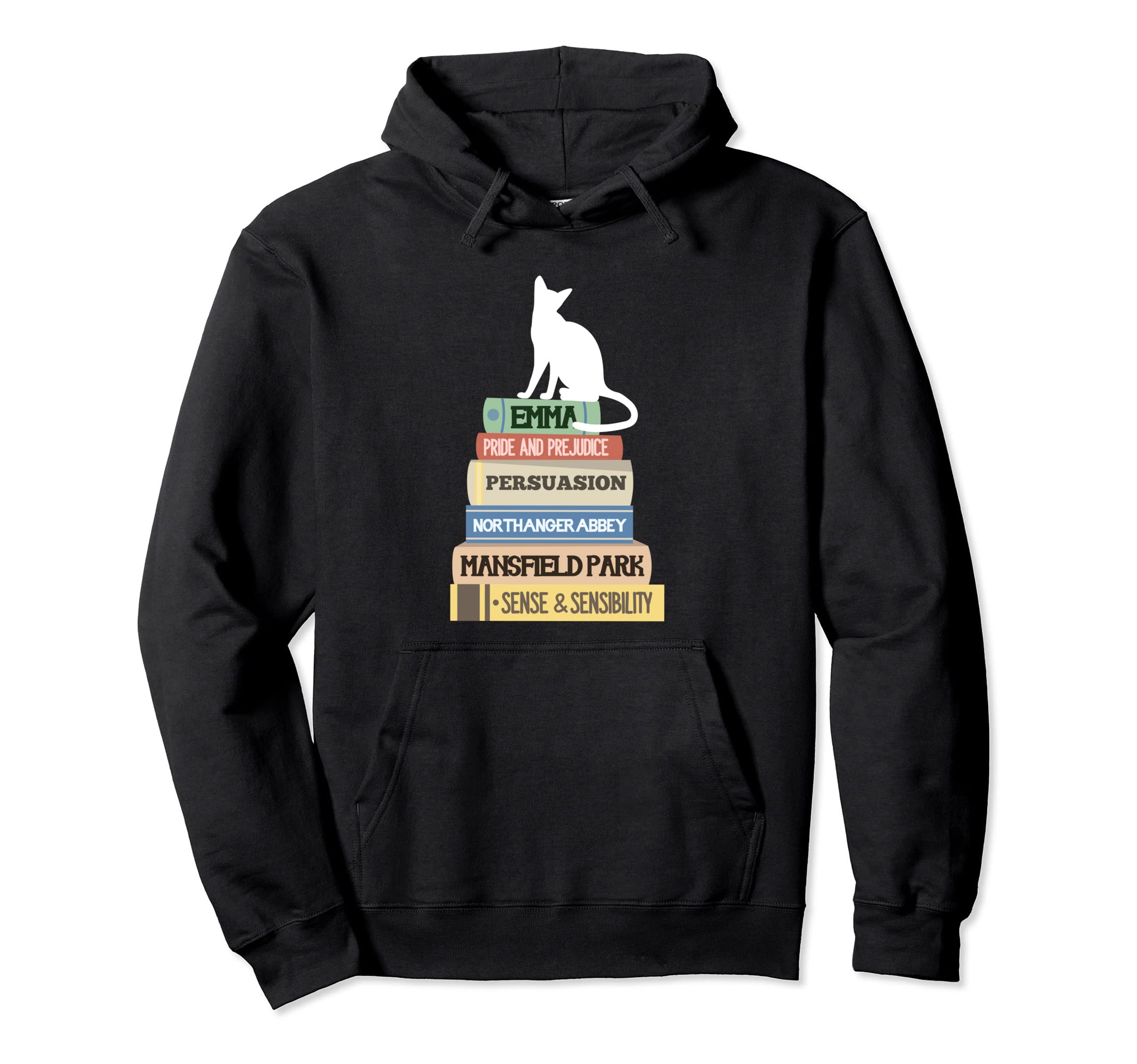 Emma Pride And Prejudice Persuation Books Hoodie - Graphic Print Unisex - T-Shirt, Sweatshirt, Hoodie