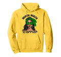 Mental Health Awareness Ribbon Warrior Hoodie - Minimalist Print Men Women - T-Shirt, Sweatshirt, Hoodie