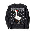 Overstimulated But Festive Funny Sweatshirt - Graphic Print Men Women - T-Shirt, Sweatshirt, Hoodie