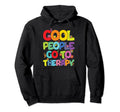 People Go To Therapy Groovy Mental Health Hoodie - Minimalist Print Unisex - T-Shirt, Sweatshirt, Hoodie
