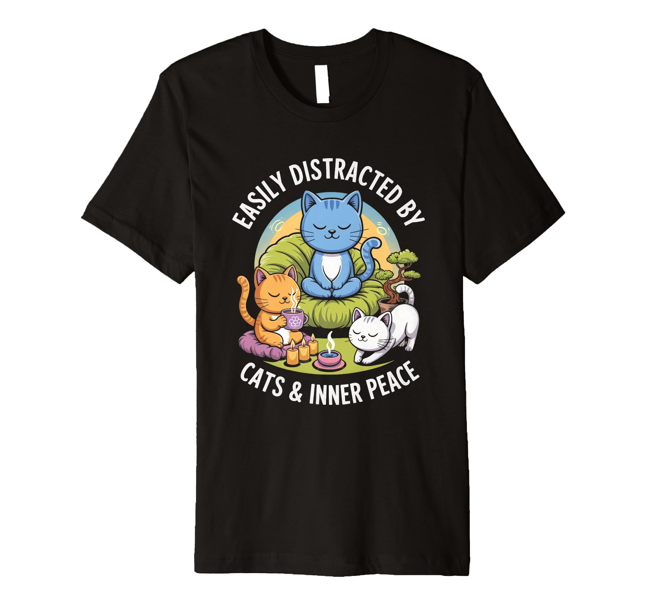 Easily Distracted Cats And Inner T-Shirt - Streetwear Style for Adults - T-Shirt, Sweatshirt, Hoodie