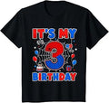 Kids It's My 3rd Birthday Boy Spider Web Theme Party 3 Year Old T-Shirt Unisex T-shirt, Sweatshirt, Hoodie, Long Sleeve Tee - T-Shirt, Sweatshirt, Hoodie