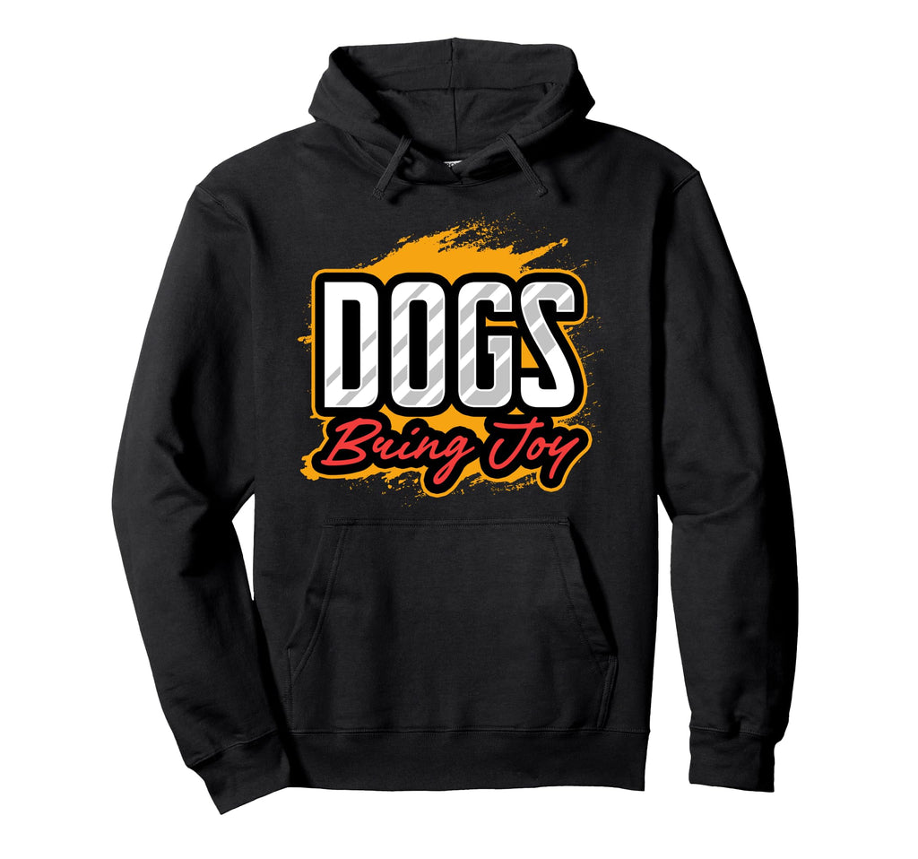 Dogs Bring Joy Mental Health Happiness Hoodie - Unique Graphic Men Women - T-Shirt, Sweatshirt, Hoodie