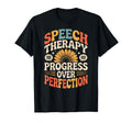 Speech Therapy Progress Over Perfection T-Shirt - Minimalist Print Unisex - T-Shirt, Sweatshirt, Hoodie