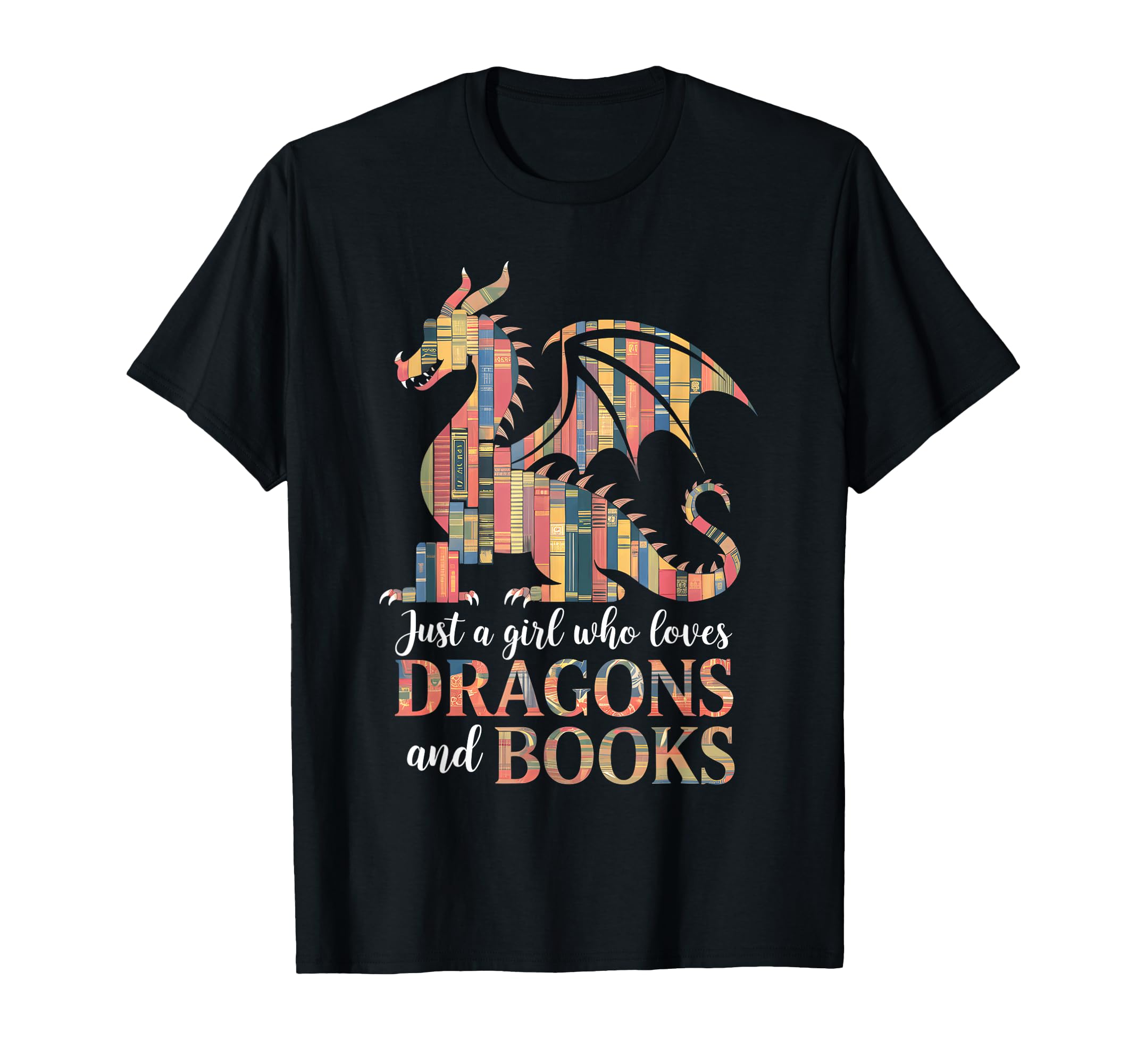 Just Who Loves Dragons And Books T-Shirt - Unique Graphic Men Women - T-Shirt, Sweatshirt, Hoodie