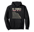 10 Things I Want Life Book Lovers Hoodie - Novelty Apparel Men Women - T-Shirt, Sweatshirt, Hoodie
