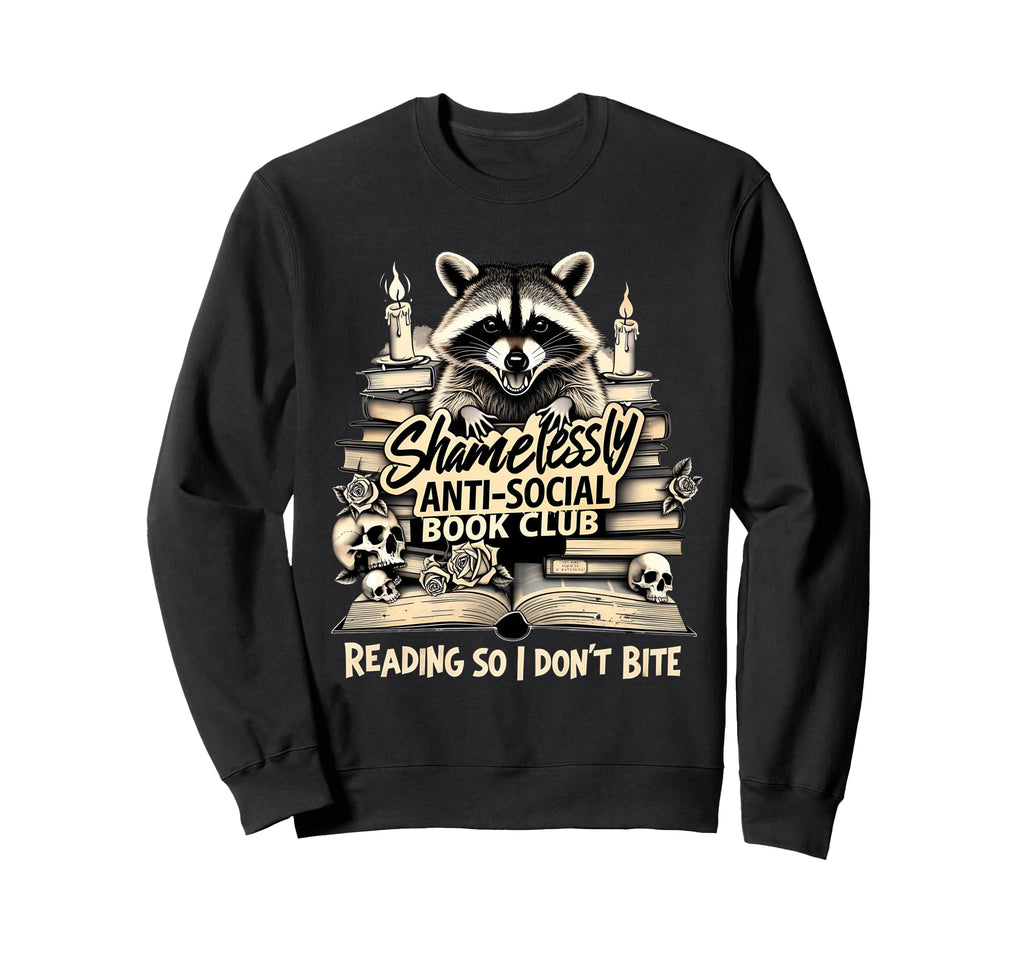 Shamelessly Anti Social Book Club Sweatshirt - Minimalist Print for Adults - T-Shirt, Sweatshirt, Hoodie