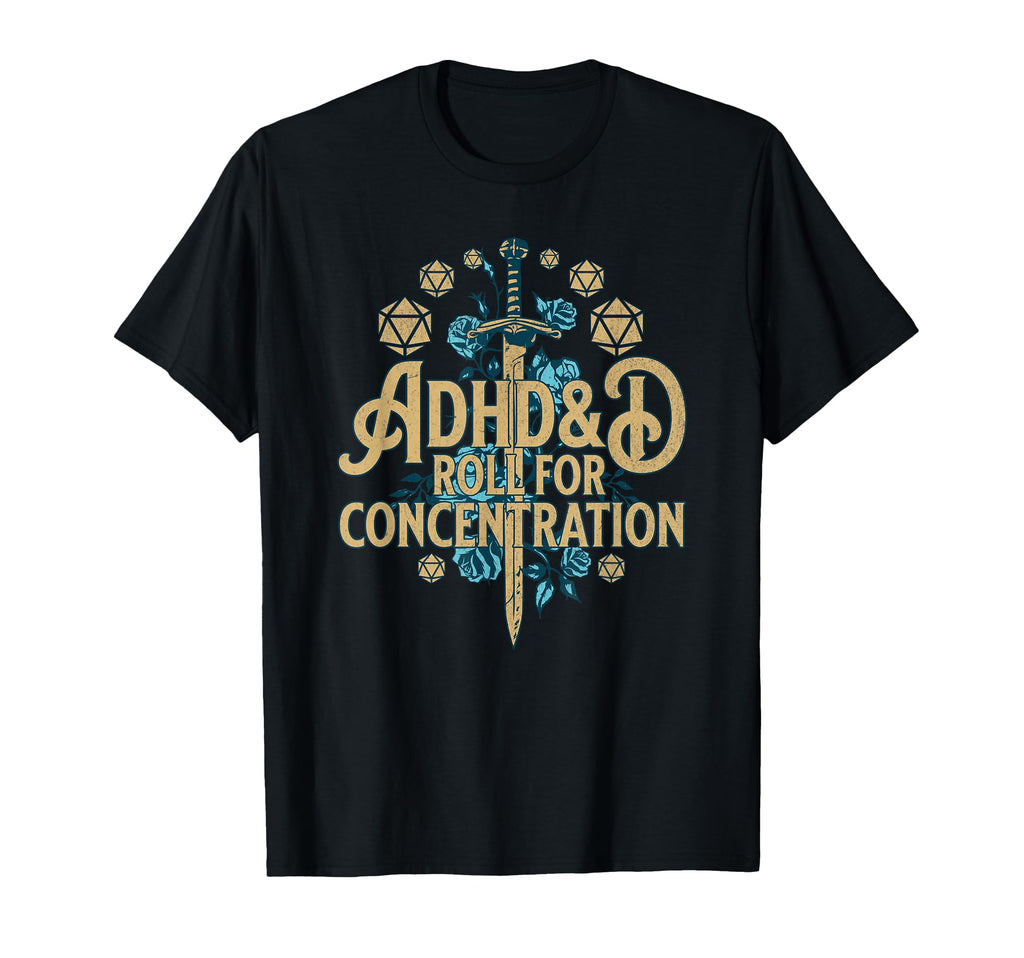 Adhd D Concentration Roller T-Shirt - Aesthetic Graphic Unisex - T-Shirt, Sweatshirt, Hoodie