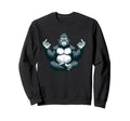 Meditation Gorilla Yoga Pose Relaxing Sweatshirt - Minimalist Print Unisex - T-Shirt, Sweatshirt, Hoodie