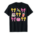 Teacher Coquette Bows Colorful Books T-Shirt - Custom Art Print for Adults - T-Shirt, Sweatshirt, Hoodie