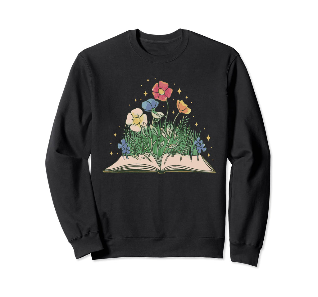 Flower Books Read Wildflowers Lover Sweatshirt - Novelty Apparel Unisex - T-Shirt, Sweatshirt, Hoodie