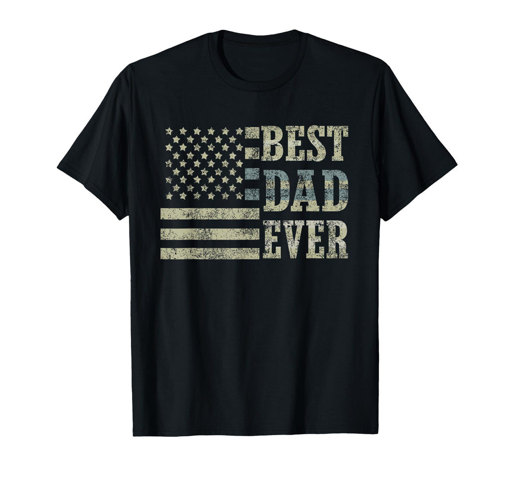 Best Dad Ever American Flag Usa Flag T-Shirt - Custom Art Print for Adults - T-Shirt, Sweatshirt, Hoodie