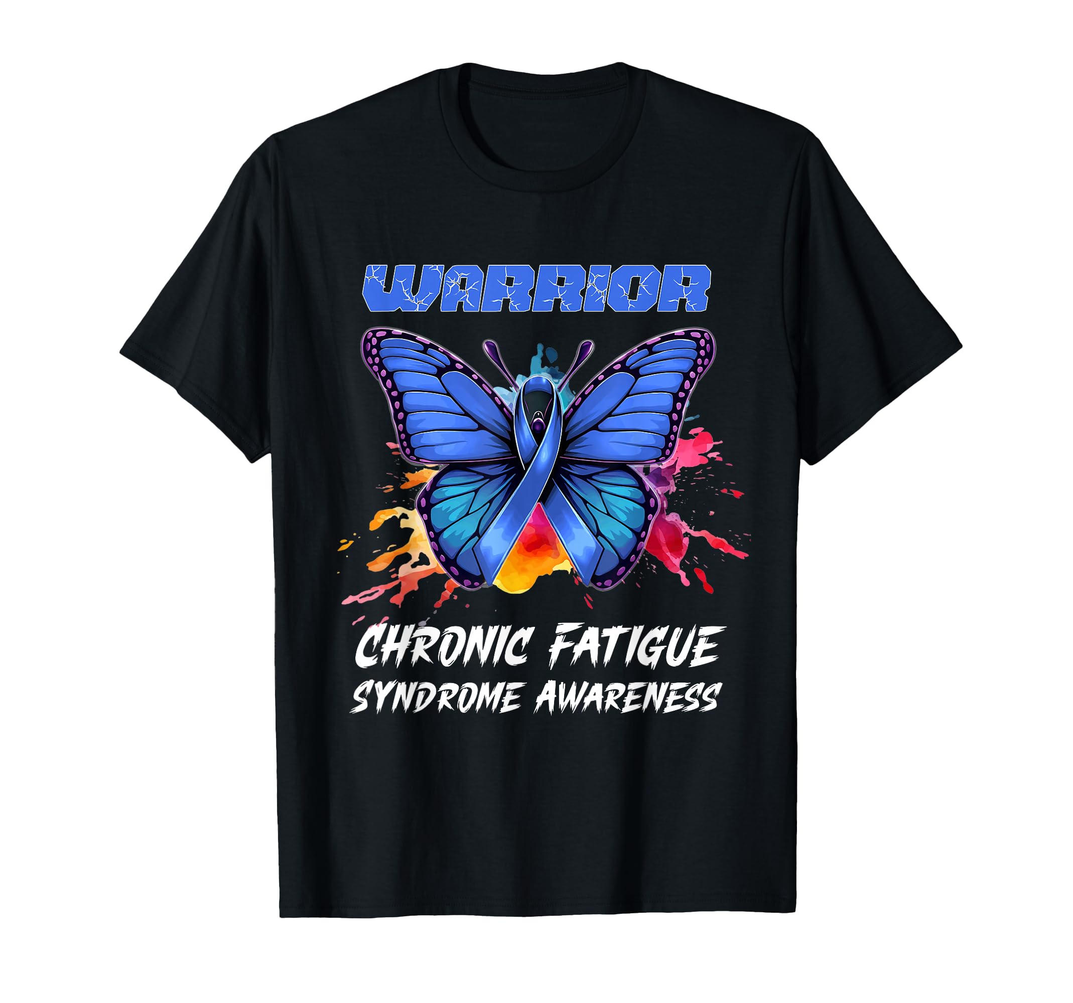 Colorful Butterfly Chronic Fatigue T-Shirt - Unique Graphic Men Women - T-Shirt, Sweatshirt, Hoodie