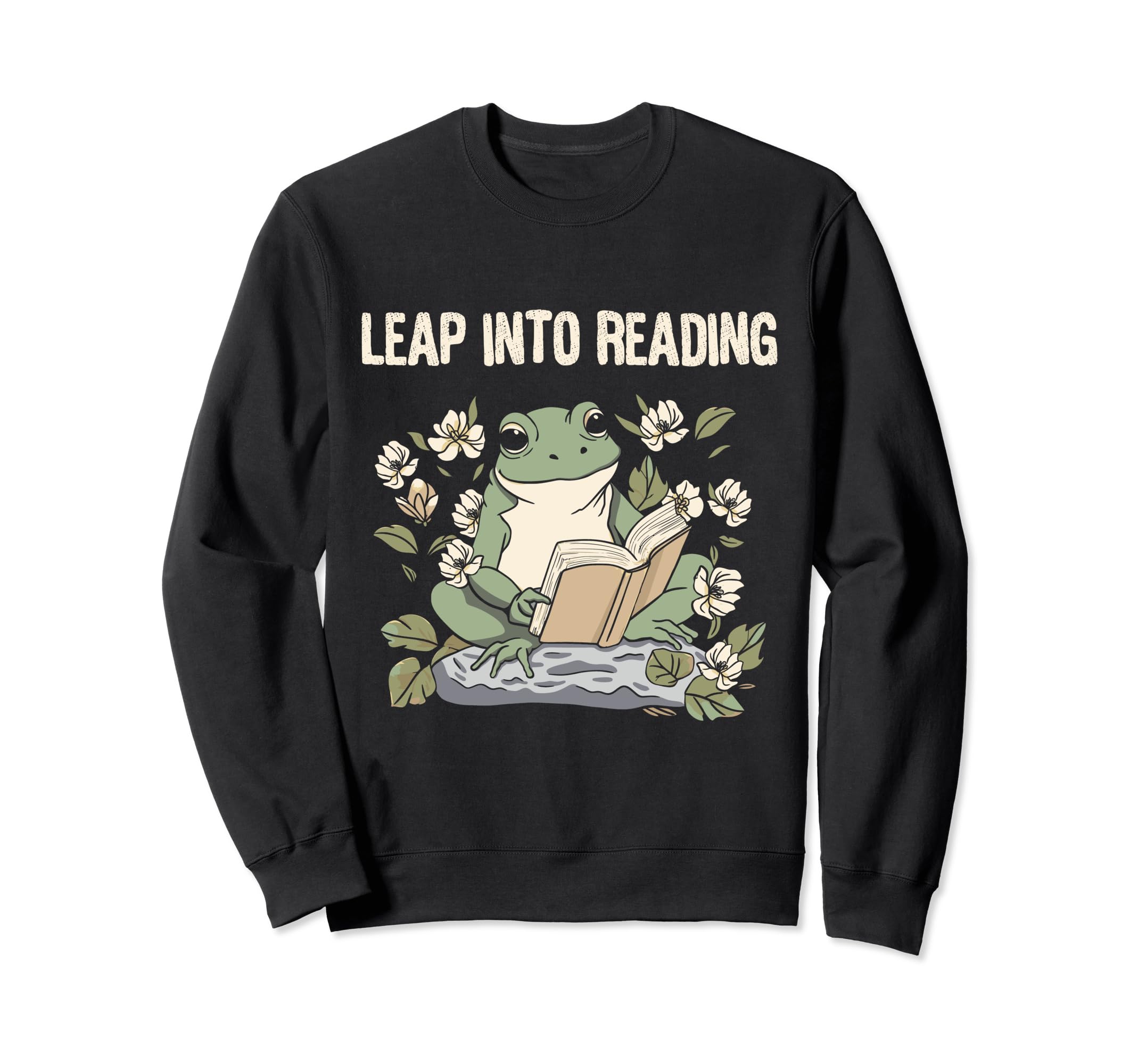 Leap Into Reading Book Lover Bookish Sweatshirt - Graphic Print Men Women - T-Shirt, Sweatshirt, Hoodie